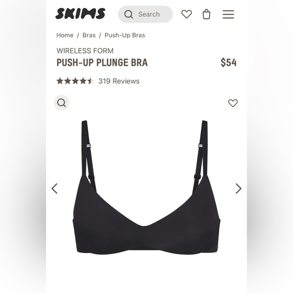 SKIMS *NEW* Wireless Form Push-Up Plunge Bra - Picture 1 of 6